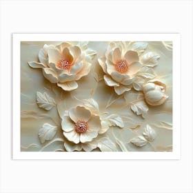 Flowers On A Wall 9 Art Print