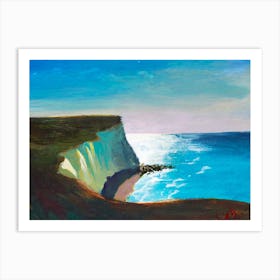 Seven Sisters Cliff On A Sunny Day Art Print