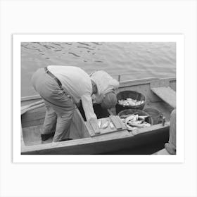 Untitled Photo, Possibly Related To Unloading Oysters From Small Boats, Olga, Louisiana By Russell Lee Art Print