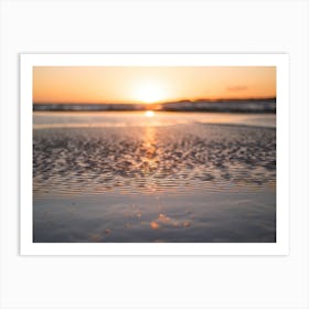 Sunset In The Beach Art Print