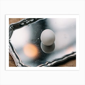 Egg On A Silver Tray Art Print