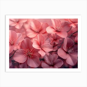 Pink Cherry Blossoms 1 Art Print