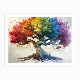 Rainbow Tree Of Life 1 Art Print