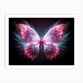 Sparkling Purple Butterfly Art Print