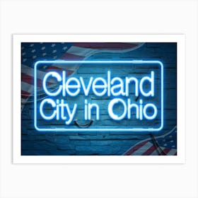 Cleveland City In Ohio Art Print