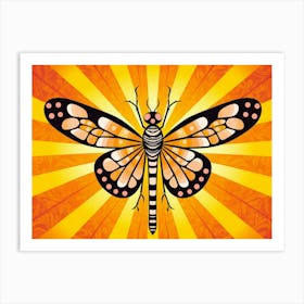 Dragonfly Halloween Celithemis Retro Style 2 Art Print