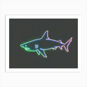 Neon White Tip Reef Shark 5 Art Print