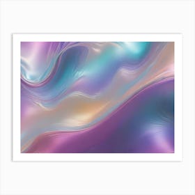 Abstract Wave Pattern With Iridescent Colors, Creating A Shimmering Effect Art Print