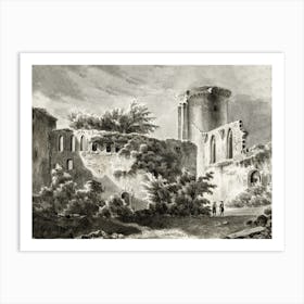 View Of The Courtyard Of Château De Botwel, Jean Bernard Art Print