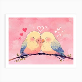 Birds On A Branch 2 Art Print