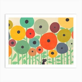 Flowers For The Cat Art Print