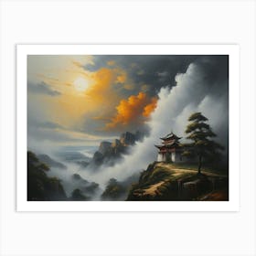 Asian Landscape Painting Art Print