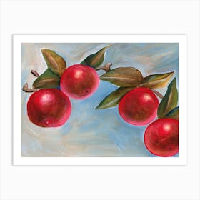 Apples branch Study painting realistic classical figurative academic old masters fine art food kitchen art Art Print