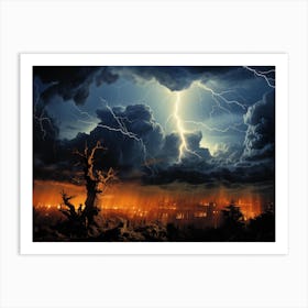 Lightning In The Sky Art Print