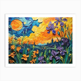 Irises ala Vincent 1 Art Print