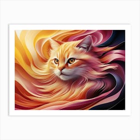 Orange Cat 4 Art Print