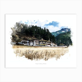 Kurjey Lhakhang, Bhutan Art Print