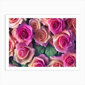 Pink Roses 15 Art Print