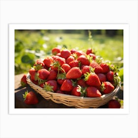 Strawberry Basket Art Print