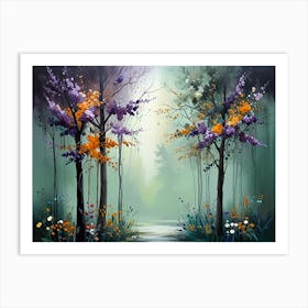 Trees In The Forest Art Print