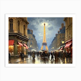 Parisian Nightlife 1 Art Print