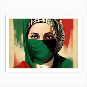 Woman With A Head Scarf Art Print