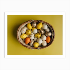 Easter Eggs In A Basket 6 Art Print