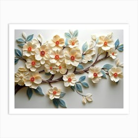 Paper Flower Wall Art 22 Art Print