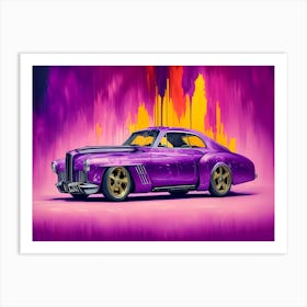 Purple Car Painting 1 Art Print