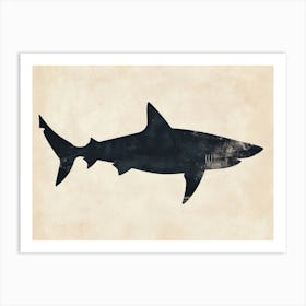 Goblin Shark Silhouette 2 Art Print