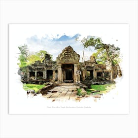 Preah Khan Main Temple, Northwestern Cambodia, Cambodia Art Print