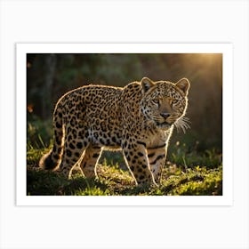 Leopard In The Sun Art Print