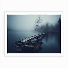 Pier In The Fog 6 Art Print