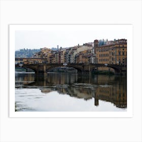 Florence Houses Arno River Architecture View Italian Italy Milan Venice Florence Rome Naples Toscana photo photography art travel Art Print