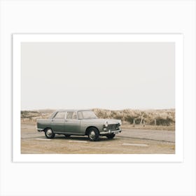 Old Car Near Beach Art Print