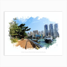 Aberdeen Promenade, Aberdeen & South Hong Kong Island, Hong Kong Art Print