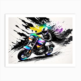 Motorcycle Rider Art Print