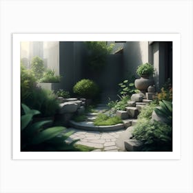 Tiny Garden Amidst The Concrete Jungle Art Print