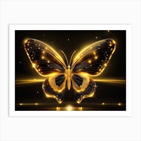 Golden Butterfly 99 Art Print