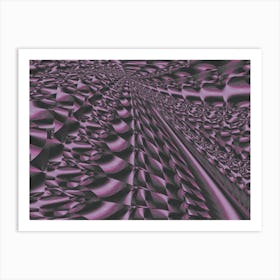 Abstract Dynamic Purple Fractal Art Print