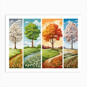 Four Seasons Banners Art Print