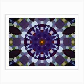 Purple Mosaic Cosmic Pattern Art Print