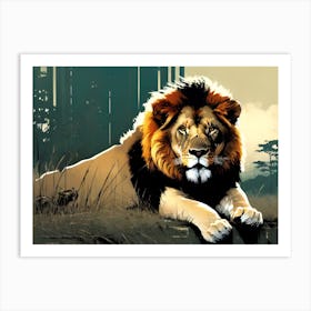 Lion Painting 60 Art Print