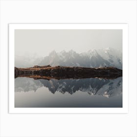 Mountain Reflection In Lake Art Print