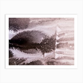 Abstract watercolor black paint background. 41 Art Print