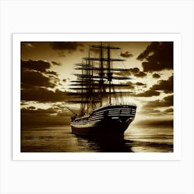 Sailboat In The Sky Art Print