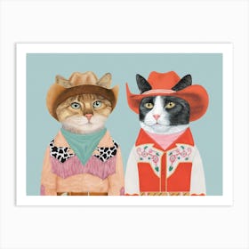 Carnival Cats 1 Art Print