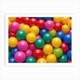 Colorful Plastic Balls In A Ball Pit Art Print