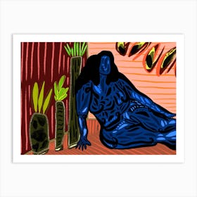 Blue Woman 11 Art Print