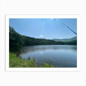 Fishing In The Mountains Art Print